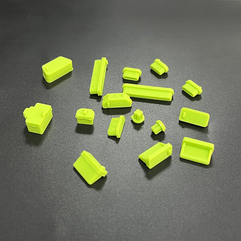 Tampas Anti-Pó em Silicone para Portas do Portátil, 16 Peças