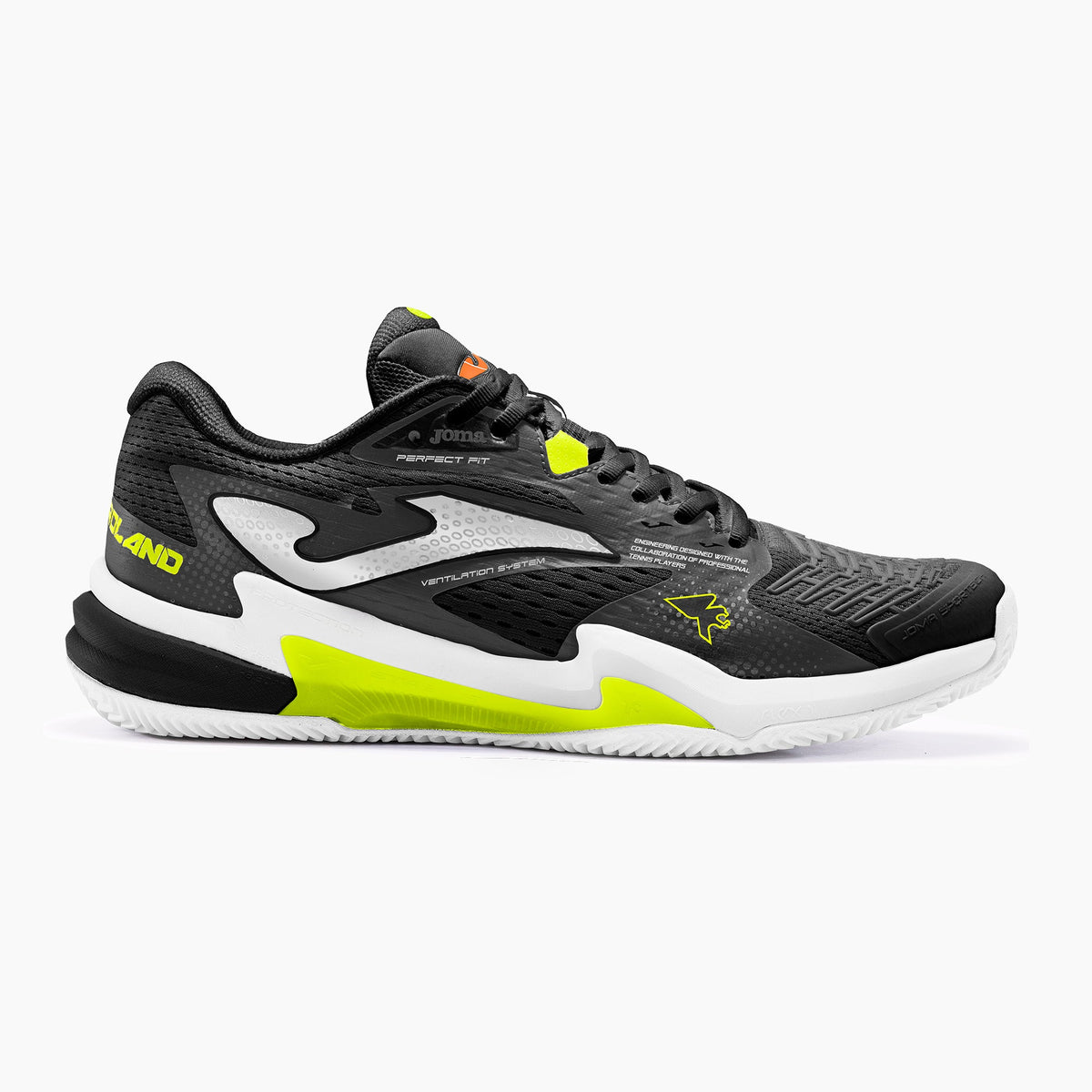 Sapatilhas de Ténis e Padel Joma Roland – Preto e Amarelo-lima