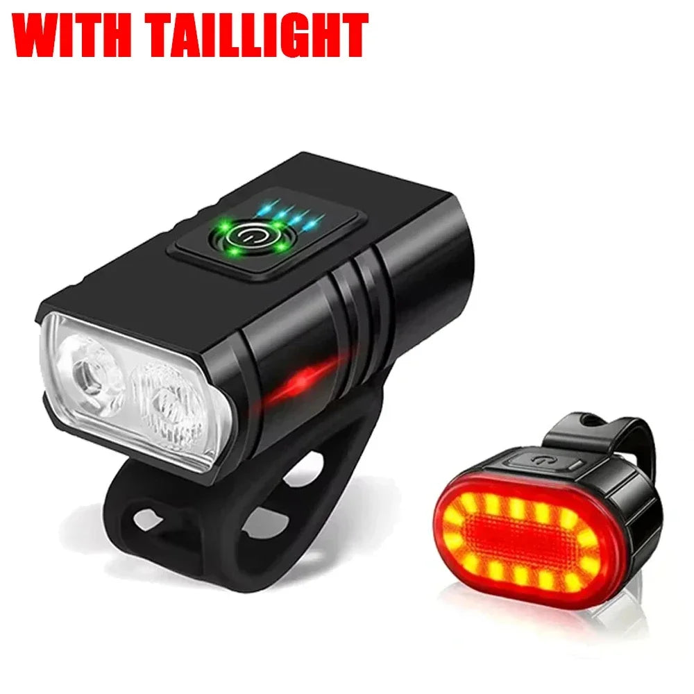Luz de Bicicleta LED Recarregável com Powerbank