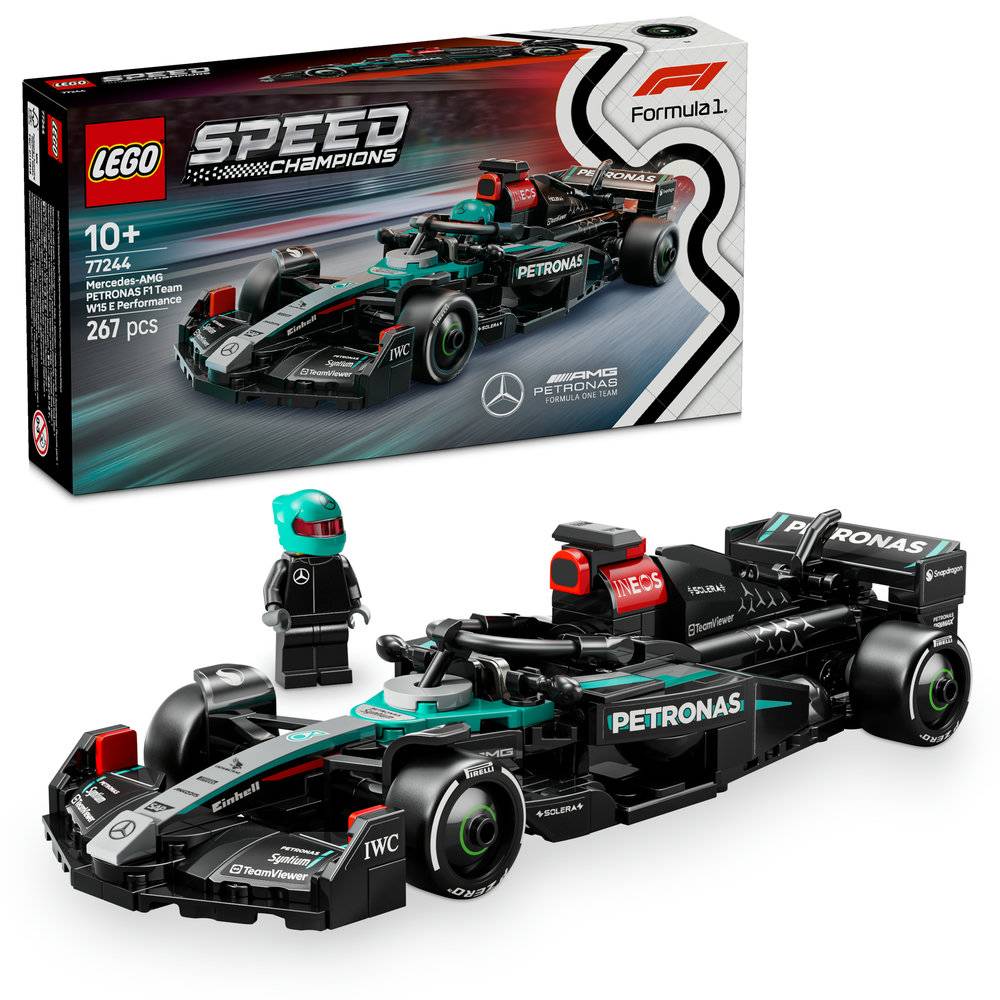LEGO Speed Champions: Carro de Corrida Mercedes-AMG F1® W15 | Idades 10+ | 267 Peças | Item 77244