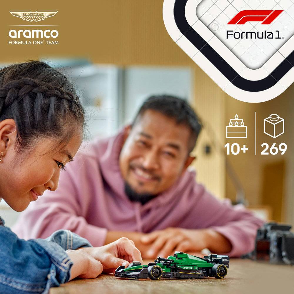 LEGO Speed Champions: Carro de Corrida Aston Martin Aramco F1® AMR24 | Idades 10+ | 269 Peças | Item 77245