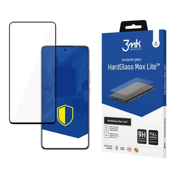 Película de Vidro Temperado 3mk para Smartphone Xiaomi 14T /  HardGlass / Max Lite