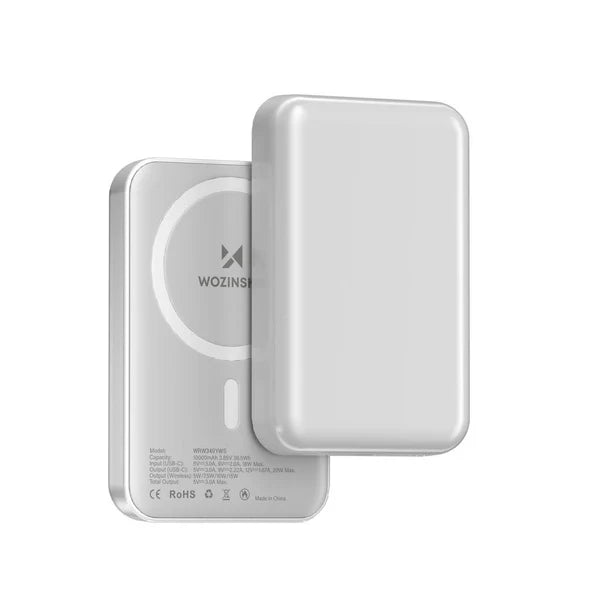 Powerbank Wozinsky Magnetic Mini 10000mAh 30W USB-C (Integrado) Cinza