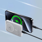 Powerbank Wozinsky Magnetic Mini 10000mAh 30W USB-C (Integrado) Cinza
