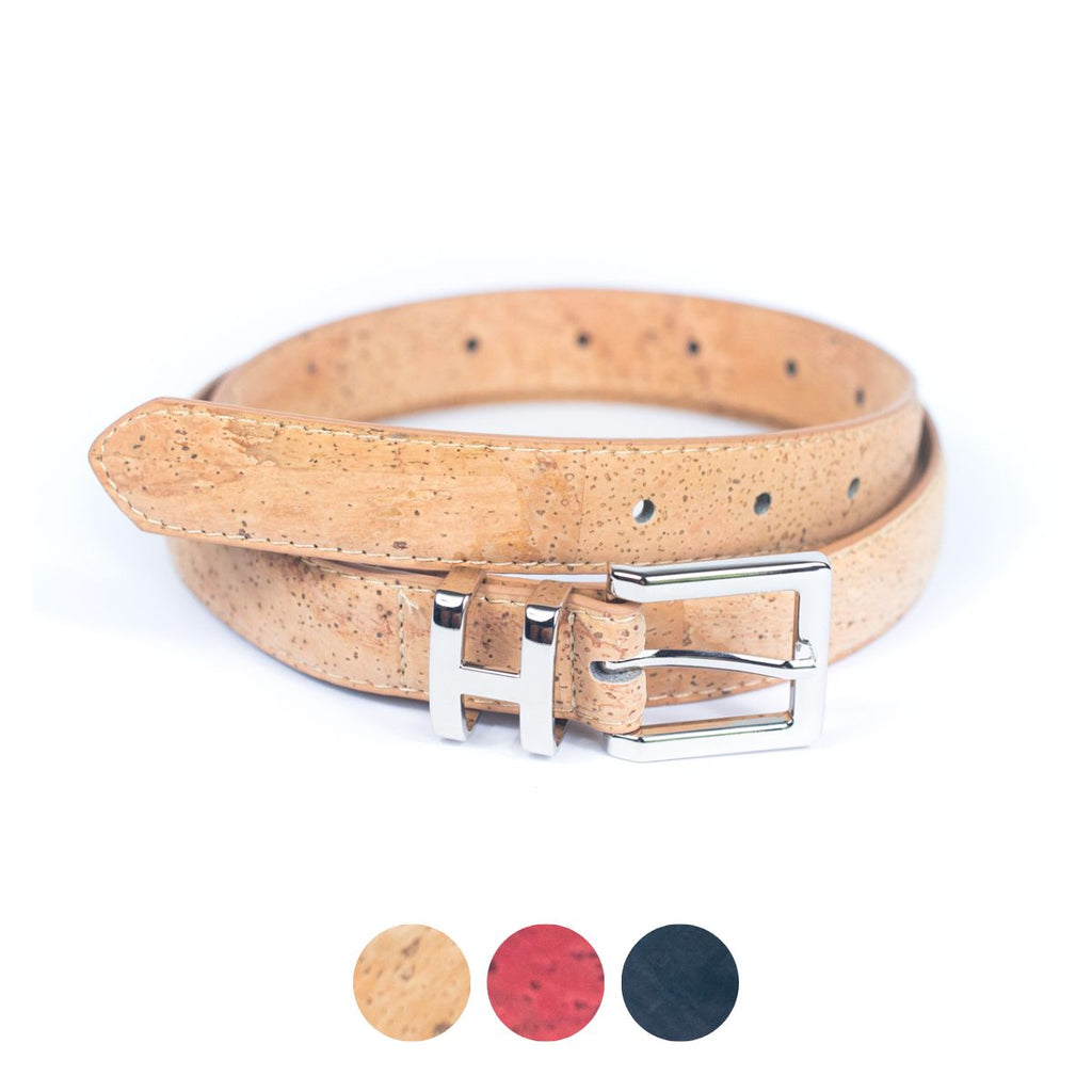 Cinto de Cortiça com Fivela H MB Cork L-1004 para Mulher