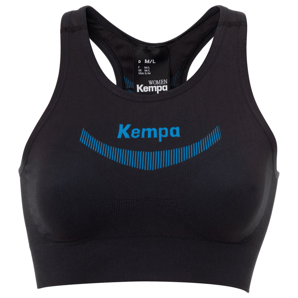 Top Desportivo Kempa Attitude Pro para Mulher – Preto e Azul