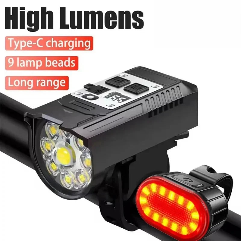 Luz de Bicicleta LED Recarregável com Powerbank
