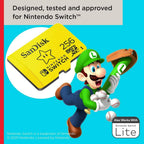 Cartão de Memória microSDXC SanDisk Nintendo Switch 256GB UHS-I U3