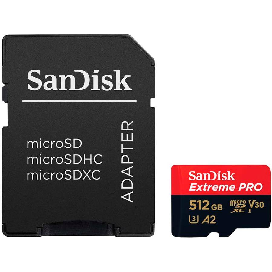 Cartão microSDXC SanDisk Extreme PRO 512GB (200MB/s) com Adaptador SD