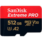 Cartão microSDXC SanDisk Extreme PRO 512GB (200MB/s) com Adaptador SD