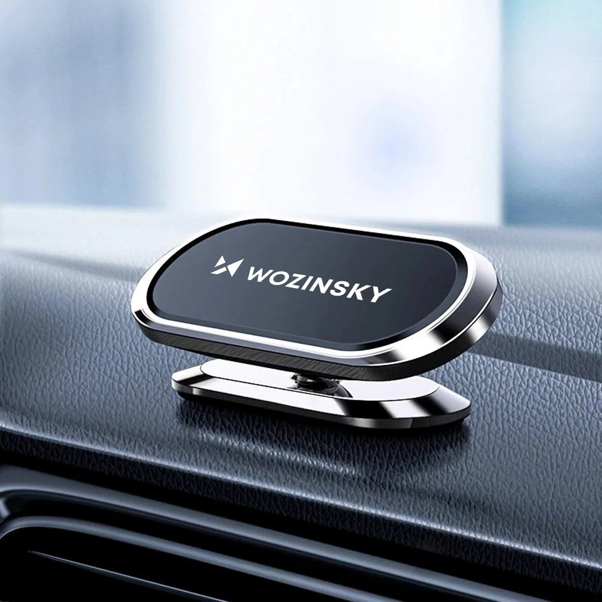Suporte Magnético Auto-Adesivo 360 para Carro Wozinsky Prata