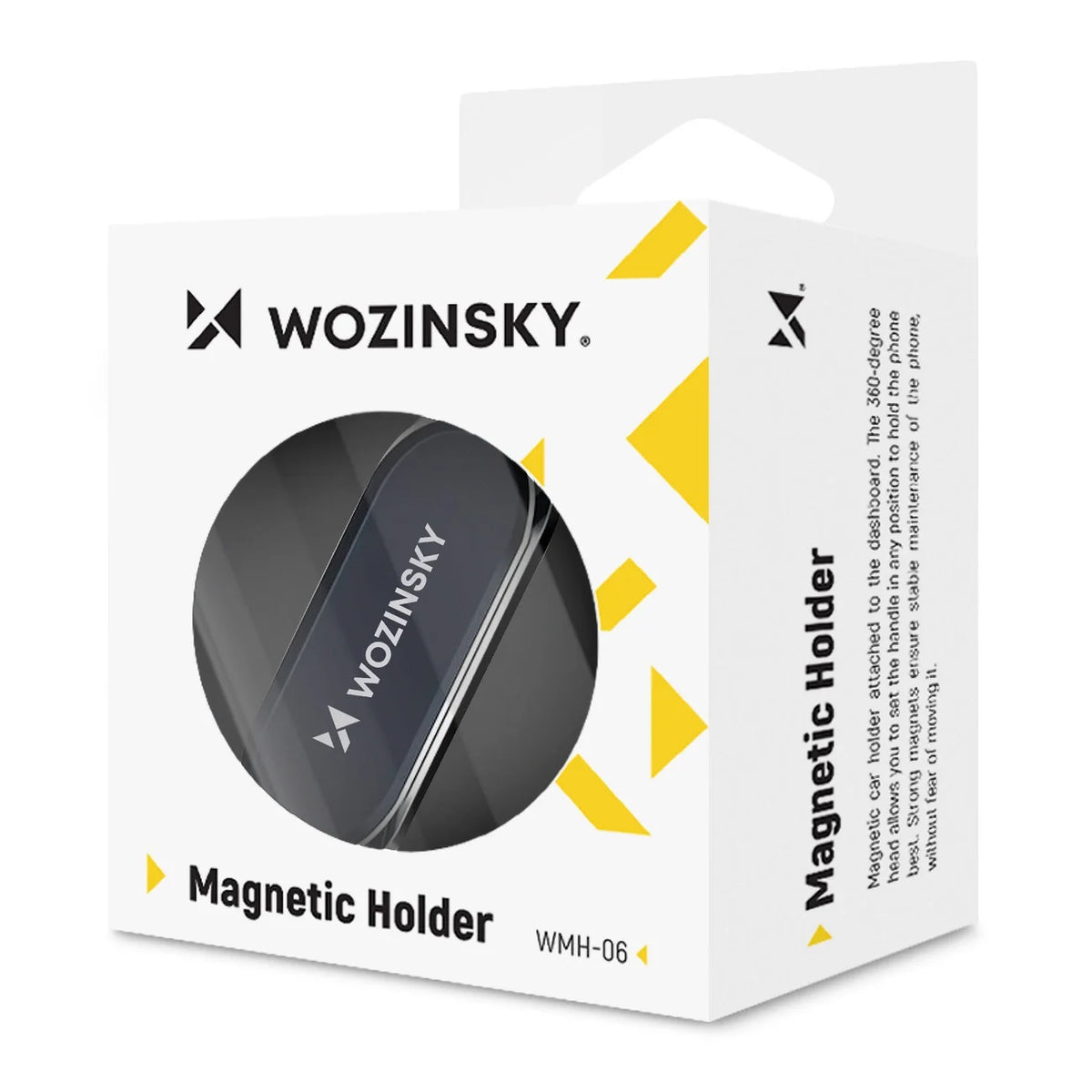 Suporte Magnético Auto-Adesivo 360 para Carro Wozinsky Prata