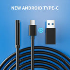 Câmara de Inspeção USB-C 7 mm à Prova de Água, para Android e PC
