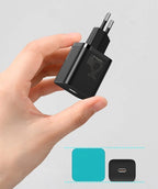 Carregador Baseus Super Si QC 3.0 PD 25W 3A + Cabo USB-C 1 m, Preto