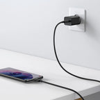 Carregador Baseus Super Si QC 3.0 PD 25W 3A + Cabo USB-C 1 m, Preto