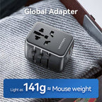Carregador Adaptador de Viagem Universal Vention 65W 1x USB-C 2x USB-A