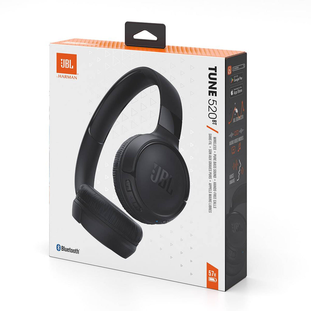 Auscultadores JBL Tune 520BT Bluetooth Pretos