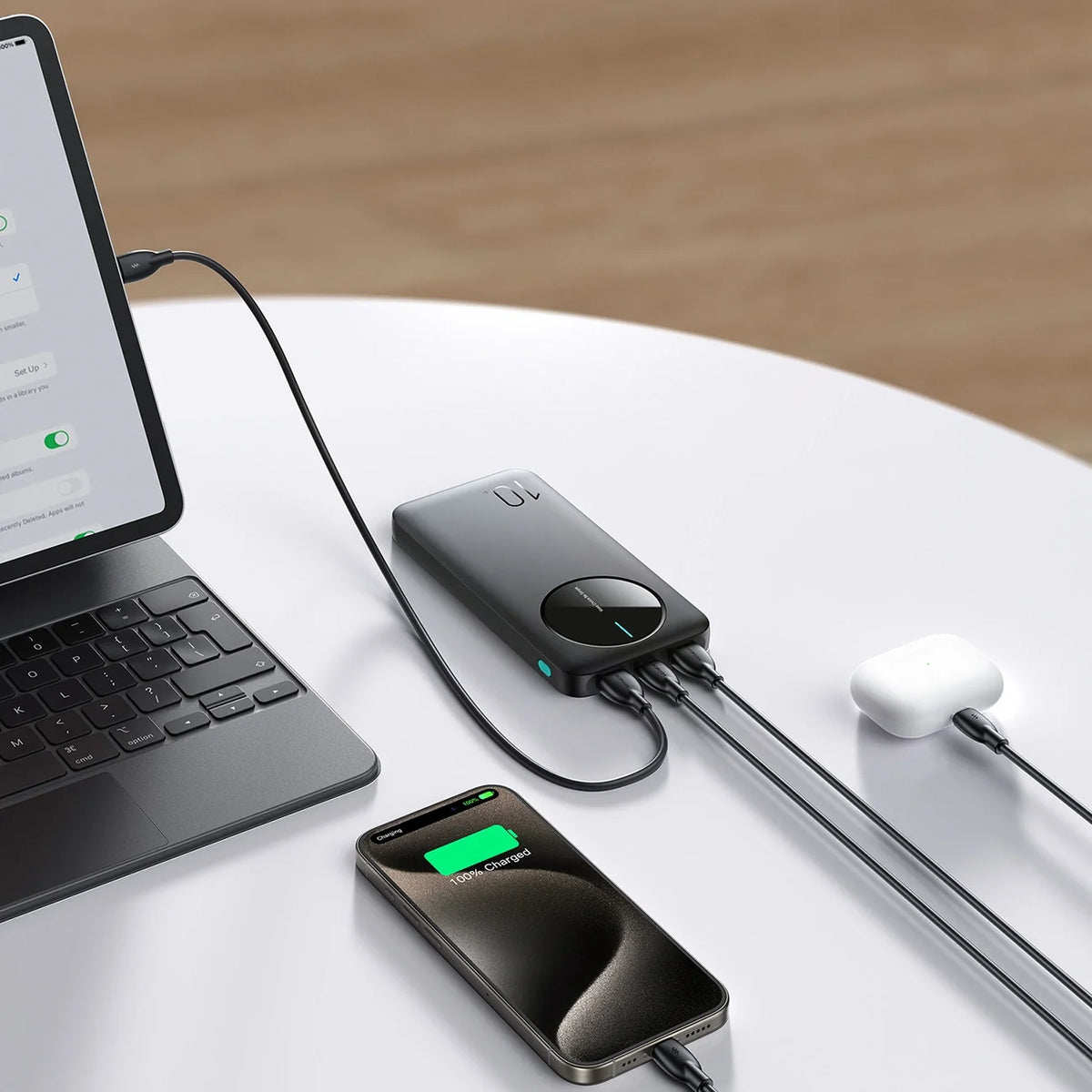 Powerbank Joyroom JR-PBF12 10000mAh 2.4A 2x USB-A 1x USB-C Preta