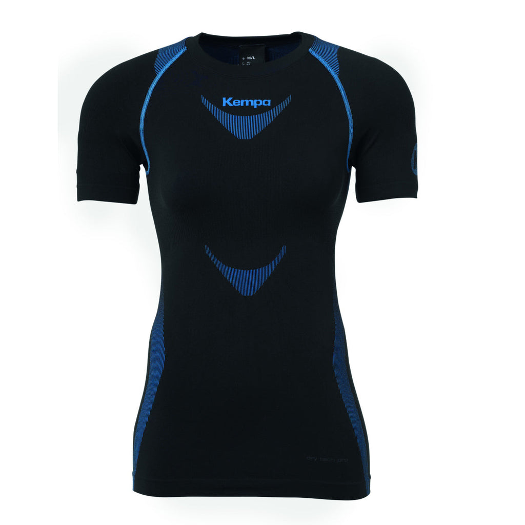 T-shirt Térmica Kempa Attitude Pro para Mulher – Preto e Azul