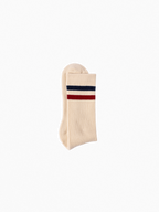Meias Desportivas Vintage The Captain Socks – Cru, Vermelho e Azul