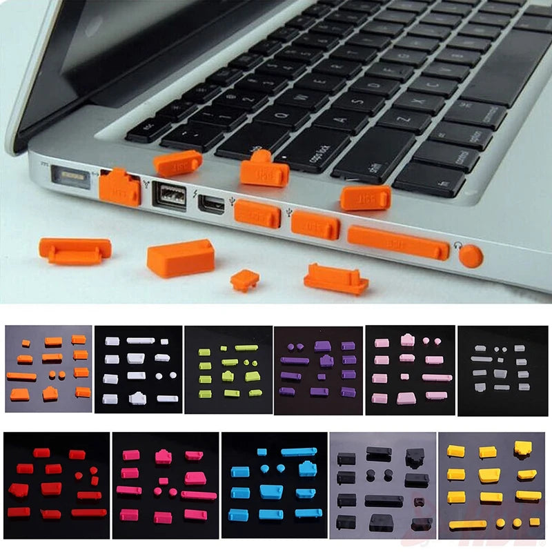 Tampas Anti-Pó em Silicone para Portas do Portátil, 16 Peças