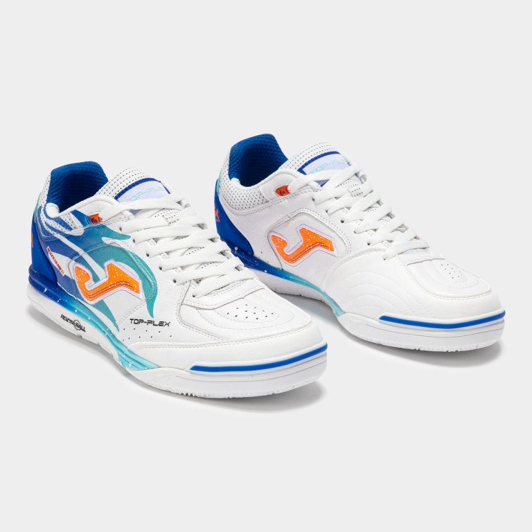 Sapatilhas de Futsal Joma Top Flex Rebound – Branco e Azul