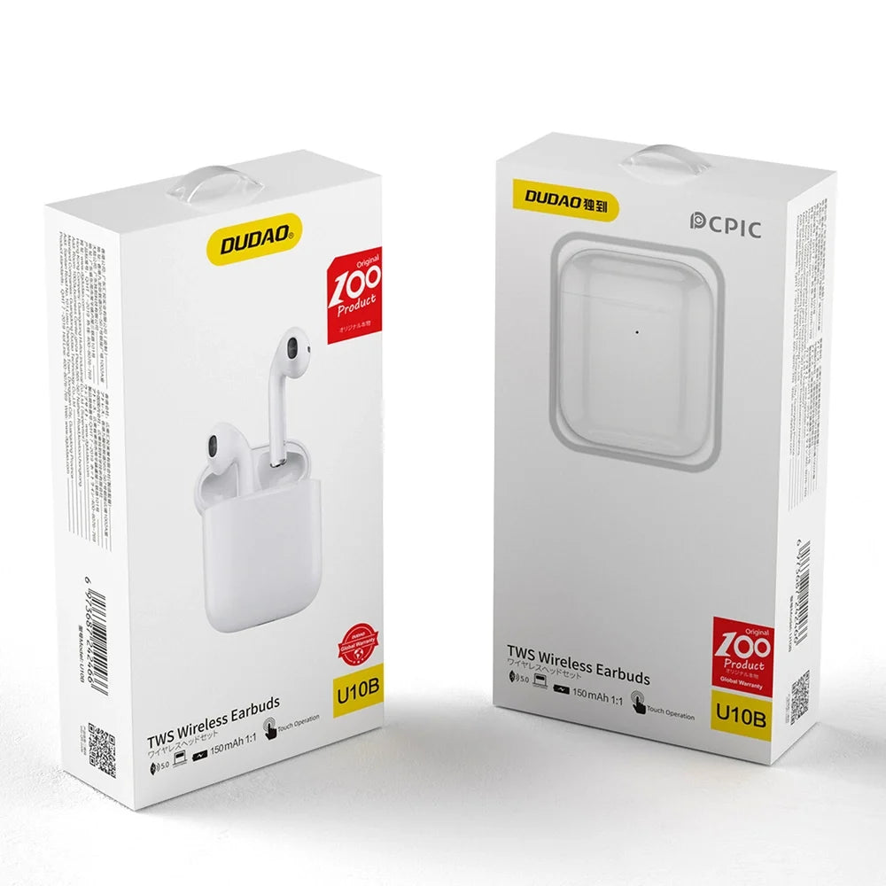 Dudao Auriculares Bluetooth TWS U10B Branco
