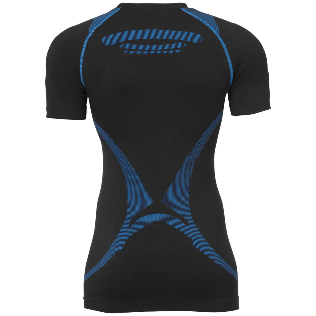T-shirt Térmica Kempa Attitude Pro para Mulher – Preto e Azul