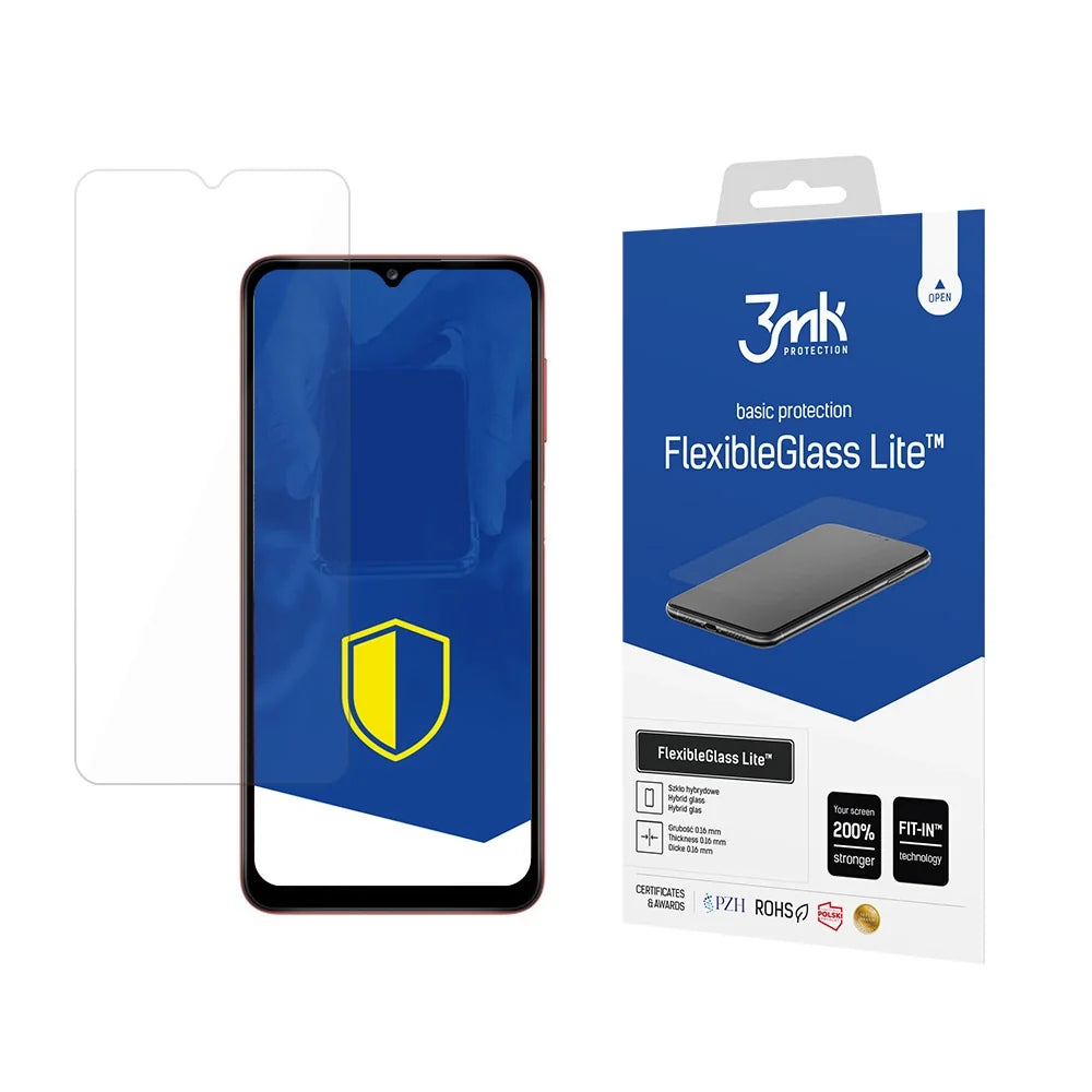 Vidro Temperado 3mk FlexibleGlass Lite™ p/ Samsung Galaxy A12 / Preto