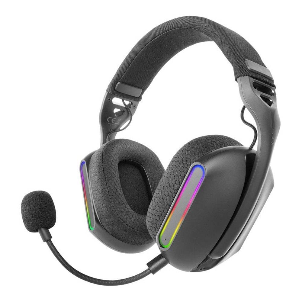 Auscultadores Gaming Mars Gaming MHW-PRO ARGB Sem Fios/Bluetooth 7.1 Surround, Pretos