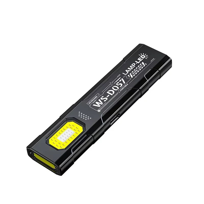 Mini Luz de Clip COB Recarregável, com Luz Vermelha Intermitente