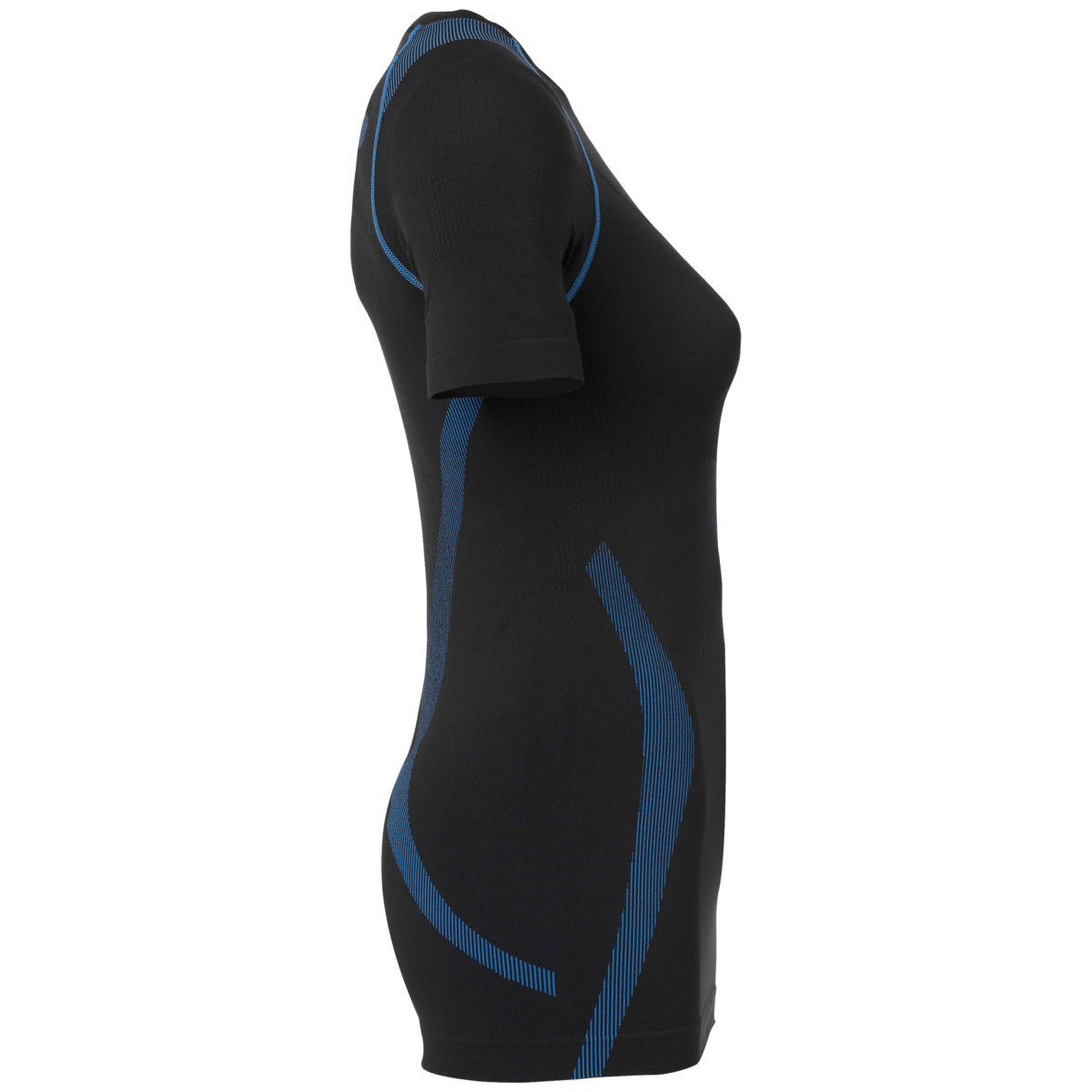 T-shirt Térmica Kempa Attitude Pro para Mulher – Preto e Azul