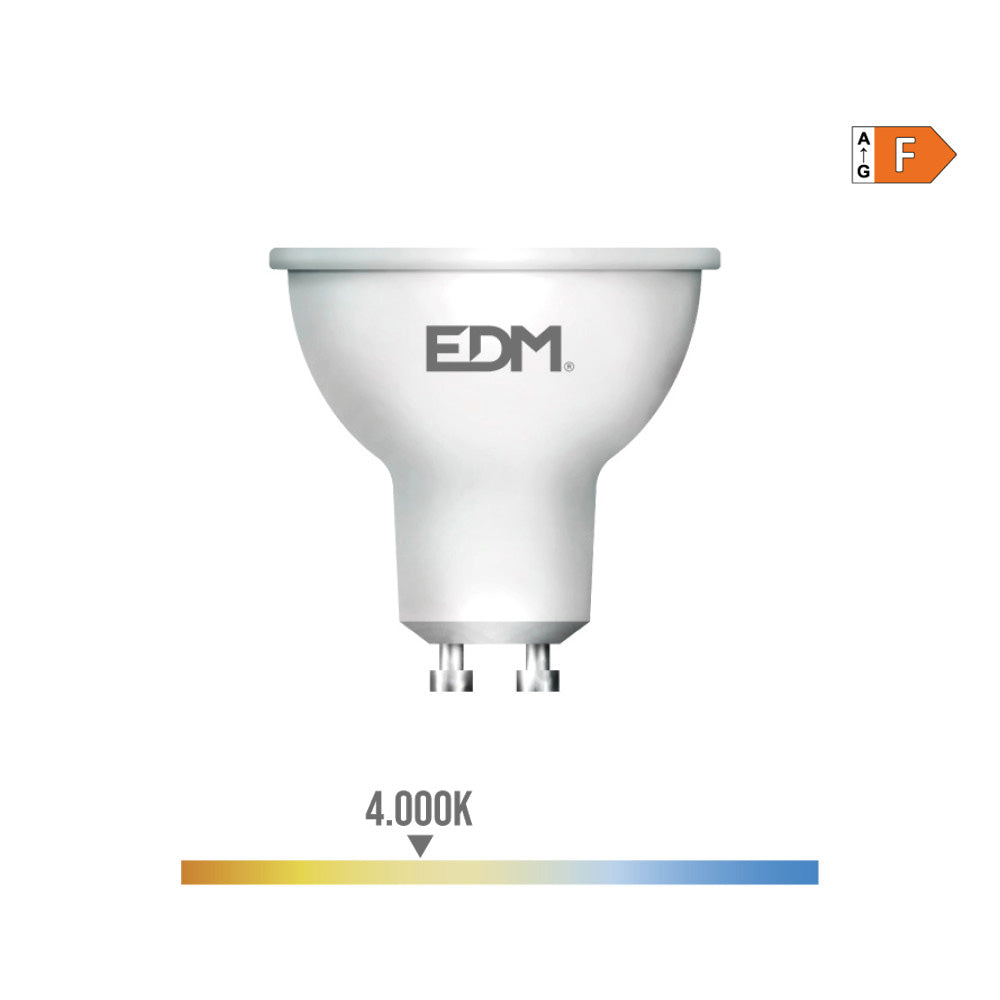 Lâmpada Dicroica LED Luz do Dia 5W 450lm 4000K Ø5x5,5cm EDM 98332