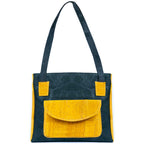 Mala Tote Bicolor de Cortiça com Bolso Frontal MB Cork BAGP-310