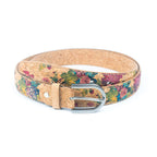 Cinto de Cortiça com Estampado Floral MB Cork L-1027 para Mulher – 2,8 cm