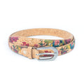 Cinto de Cortiça com Estampado Floral MB Cork L-1026 para Mulher – 2,8 cm