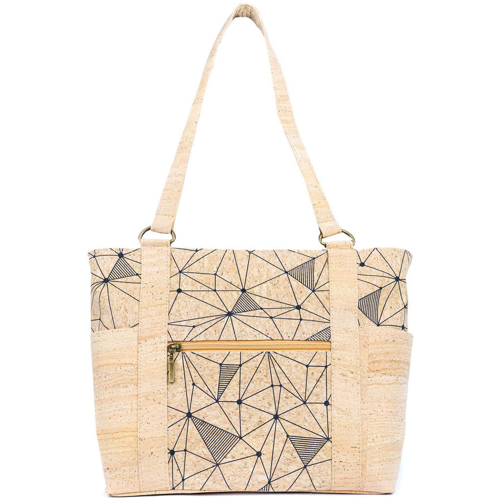 Mala Tote de Cortiça com Bolso com Fecho MB Cork BAGP-326