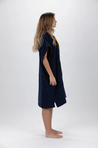 Poncho de Surf Pacifique Sud em Algodão sem Mangas – Azul-marinho, Tamanho M