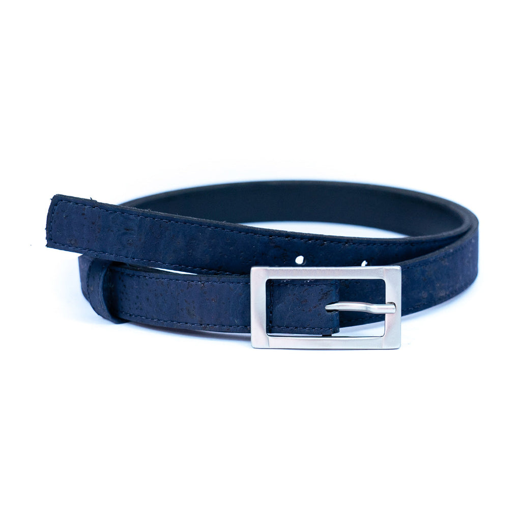 Cinto Fino de Cortiça com Fivela Retangular MB Cork L-1066 para Mulher