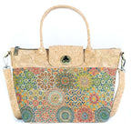 Mala de Mão de Cortiça com Padrão de Azulejo MB Cork BAGD-611