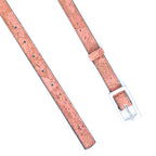 Cinto Fino de Cortiça com Fivela Retangular MB Cork L-1106 para Mulher