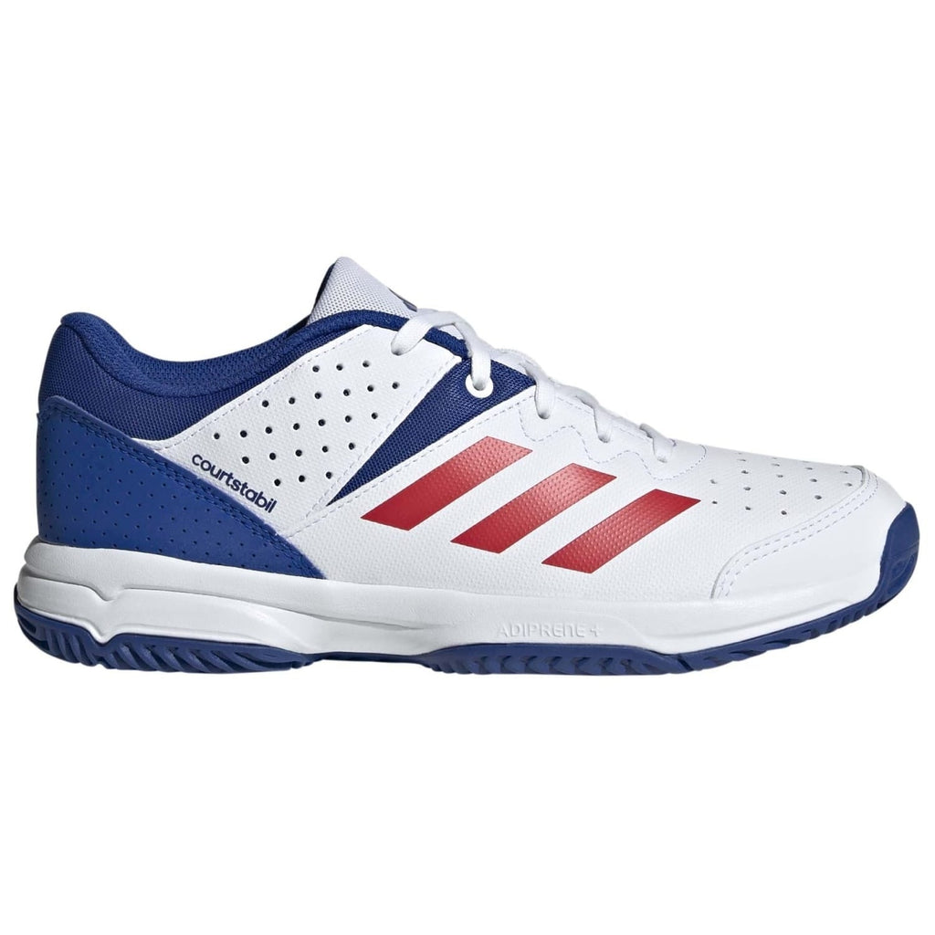 Adidas Court Stabil Jr – Branco e Azul