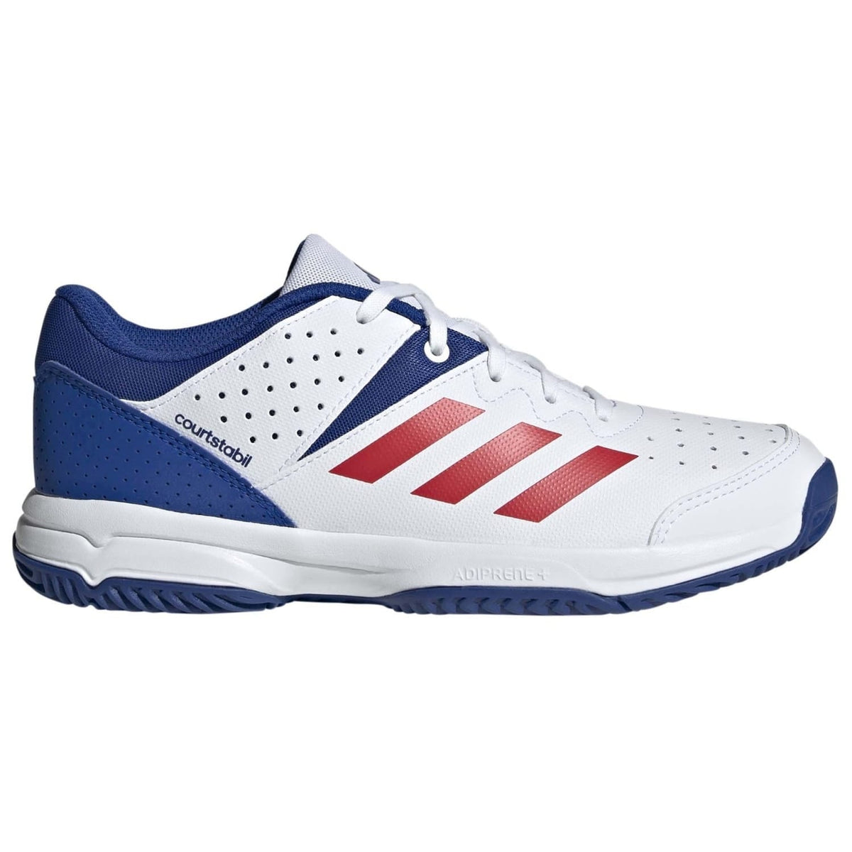Adidas Court Stabil Jr – Branco e Azul