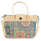 Mala de Mão de Cortiça com Padrão de Azulejo MB Cork BAGD-611