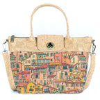 Mala de Mão de Cortiça com Padrão de Azulejo MB Cork BAGD-611