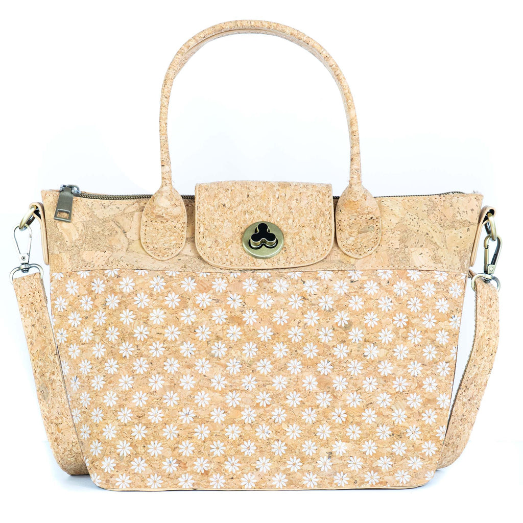 Mala de Mão de Cortiça com Padrão de Azulejo MB Cork BAGD-611