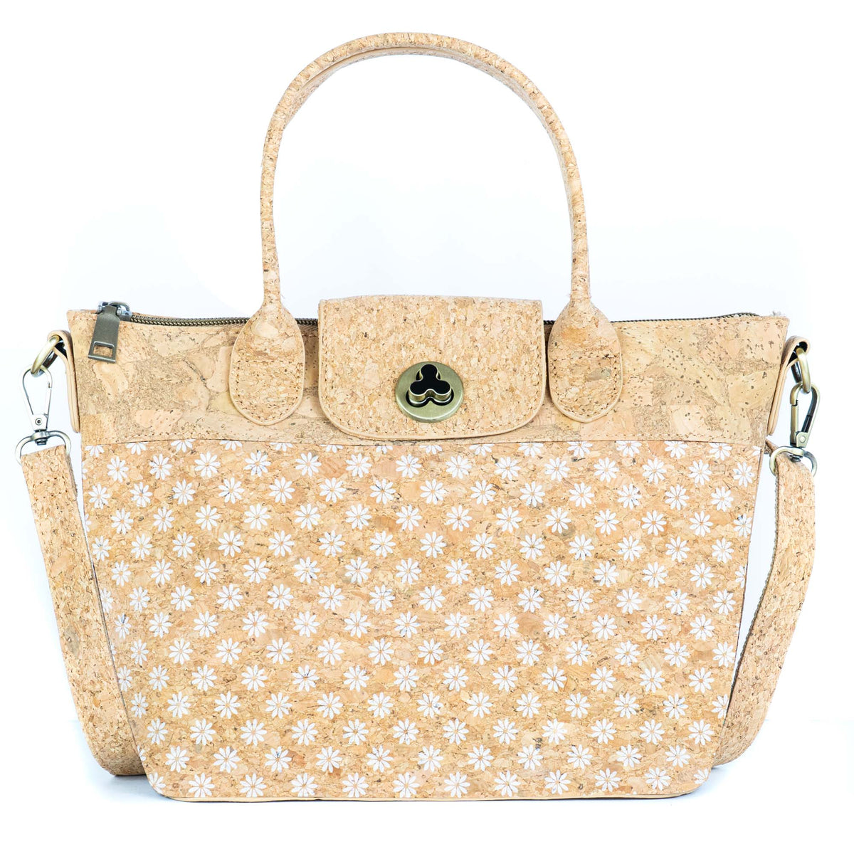 Mala de Mão de Cortiça com Padrão de Azulejo MB Cork BAGD-611