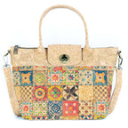 Mala de Mão de Cortiça com Padrão de Azulejo MB Cork BAGD-611