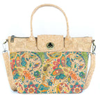 Mala de Mão de Cortiça com Padrão de Azulejo MB Cork BAGD-611