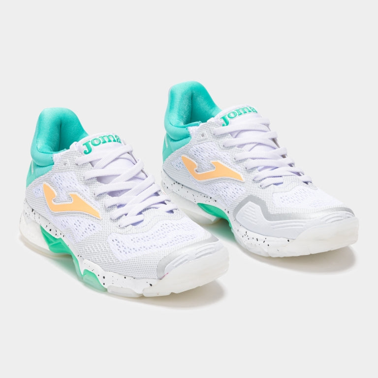 Sapatilhas de Andebol Joma B.Breston para Mulher – Branco e Verde-água